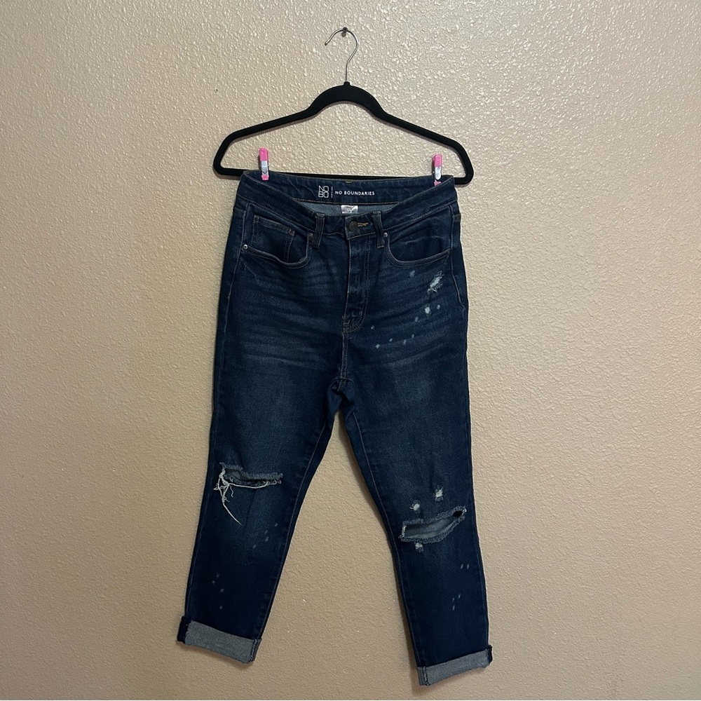 No Boundaries Blue Ankle Cropped Jeans